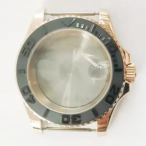 玫瑰金不锈钢表壳，带双向旋转表圈OEM ODM定制手表配件套装