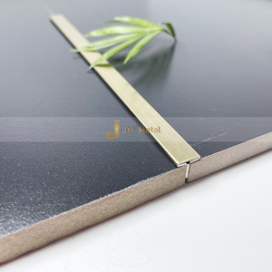EX283 Modern Durable Stainless <b>Steel</b> T <b>Profile</b> Strip for Hotel Lobby Interior Decoration Engineering - Product Image 1