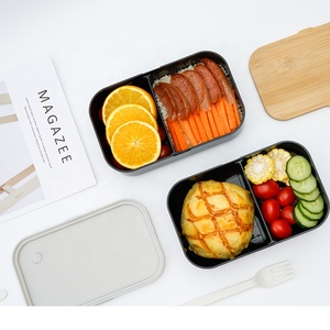 Boîte <span class=keywords><strong>hermétique</strong></span> japonaise 2 compartiments multicouche avec couverts Boîte à lunch Bento de qualité supérieure <span class=keywords><strong>pour</strong></span> adultes et enfants - Product Image 1