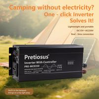 Onduleur Pretiosus avec contrôleur 350W 350 watts onduleur à onde sinusoïdale modifiée DC 12V à AC 220V 30A convertisseur de puissance