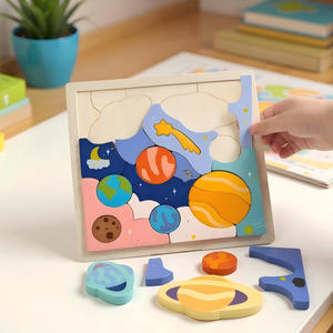 Système solaire en bois Puzzle Board 8 planètes espace jouets pour enfants <span class=keywords><strong>Montessori</strong></span> <span class=keywords><strong>astronomie</strong></span> jouets éducatifs pour enfants garçons filles - Product Image 3