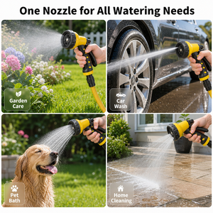 7 Adjustable Garden Hose Nozzle Handheld <b>Water</b> Sprayer Heavy Duty <b>Water</b> Spray <b>Gun</b> for Lawn Watering Car Washing - Product Image 4