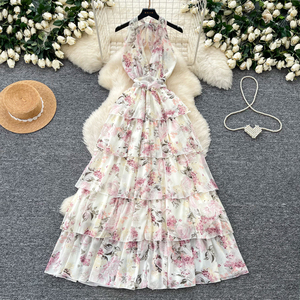 knee length dresses for ladies Velvi - Miriam Tiered Maxi Dress - Black main image 1