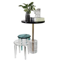 Table d'appoint en Lucite Perspex sur mesure pour salon, Table basse en acrylique, Console