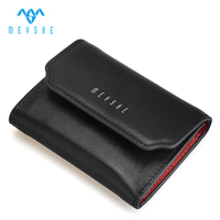 Dompet wanita kulit asli mewah dompet koin RFID tempat kartu ritsleting pendek kustom kualitas tinggi penutup jepret magnetik