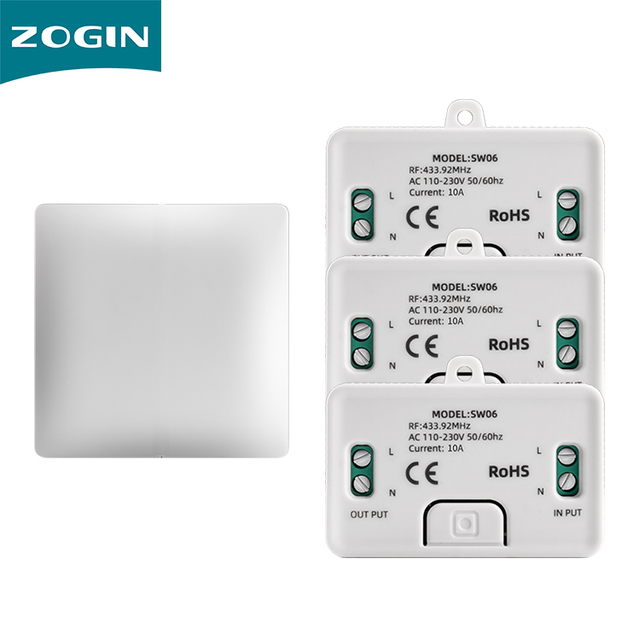 Durable Wireless Wall Switches No Battery Required Kinetic Energy Self-Powered Waterproof RF433 Light No Wires Switch