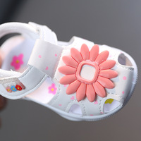 Princesse inspiré fille sandales pour 0-3 ans infantile Baotou enfant en bas âge chaussures fond souple bébé appel chaussures berceau chaussures petits
