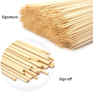 30cm medio ambiente y saludable resistente al calor difícil ronda palos de bambú siempre popular de barbacoa bambú <span class=keywords><strong>pinchos</strong></span> - Product Image 3