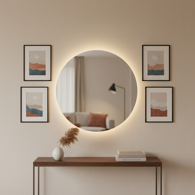 Modern Luxury Infinity Dressing Room Wall-Mounted LED Mirror Lamps Smart Mirror Touch Control IP44 Waterproof Dimmable High CRI