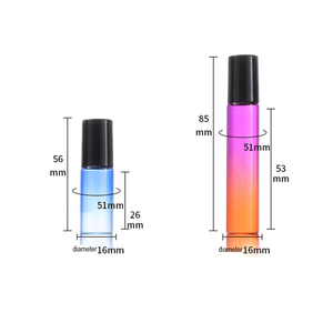 Botellas de rodillo degradado de 10ml y 5ml, rollo de vidrio de Color degradado para aceites esenciales, botellas de rollo de arcoíris - Product Image 3