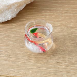 Mini Fishbowl balık tankı simülasyon oyuncaklar Goldfish mikro manzara modeli Dollhouse aksesuarları oyuncak - Product Image 3