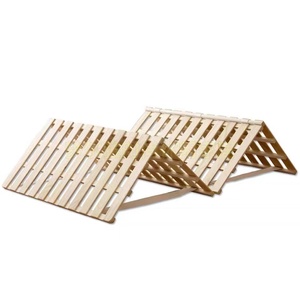Lit pliant moderne en bois massif avec cadre à lattes bas, tapis de sol tatami écologique pour dormir au sol - Product Image 6