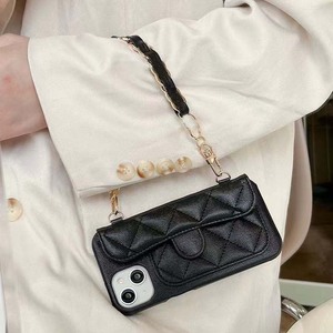 Ốp lưng da <span class=keywords><strong>iPhone</strong></span> 17 Pro Max phong cách Âu Mỹ mới, chất liệu da vân lychee, có khe đựng thẻ, kèm dây đeo tay, dành cho 16 Pro và 15 Pro - Product Image 3