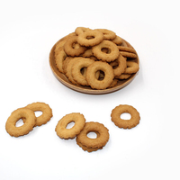 Biscuits croustillants en forme d'anneaux, sachet de 75g, saveurs fruitées et chocolatées, biscuits sandwich
