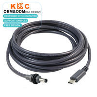 Câble d'alimentation Type-C vers prise jack DC 5,5x2,1 mm IP67 12V 24V pour caméra de sécurité CCTV OEM