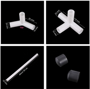 60 90 120 135 Độ Đường Kính Trong 19Mm 3 Cách 4 Cách Thẳng Khuỷu Tay Tee PVC Nối DIY Kệ Phụ Kiện - Product Image 3