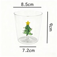 Figurine 3D dans un verre en borosilicate, mignon et esthétique, pour Noël, animaux, café, thé, lait, jus, mug, cadeau, maison, café, personnalisé