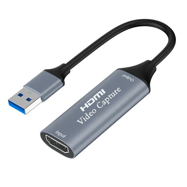 Video Capture Card HDMI to USB2.0 4K 1080P for Streaming Compatible with iPad Mac OS Windows Quest 3 OBS PS Switch Xbox Camera