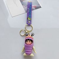 Nuevo Diseño Lindo Monstruo de Dibujos Animados Inc. Figura de PVC Muñeco Llavero Accesorios Coche Goma Llaveros Venta al por Mayor