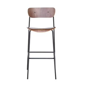 Sillas de <span class=keywords><strong>Bar</strong></span> Comerciales, Silla Alta de <span class=keywords><strong>Bar</strong></span> con Marco de Metal y Asiento de Madera, Taburetes Altos para <span class=keywords><strong>Bar</strong></span> - Product Image 4