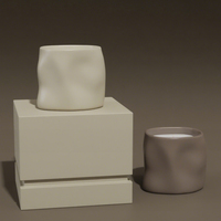 C & H Bougie en céramique de style torsadé exclusif auto-conçu Pot à bougie en céramique colorée Conteneur à bougie en céramique de conception unique