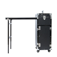 Table à Ongles Portable pour Salon de Beauté, Chariot de Maquillage, Valise de Maquillage, Organisateur de Rangement Premium pour Cosmétiques et Maquillage Permanent, Table à Ongles