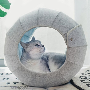 Fabricante al por mayor Shout Felpa Deformable Plegable Transpirable Mascota Gato Cama Gato Cueva Cama - Product Image 1