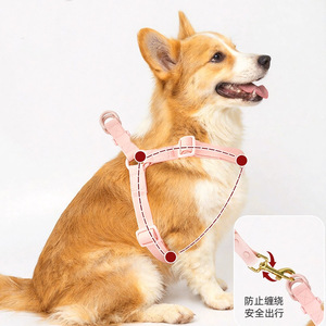 Arnés para mascotas, estilo chaleco ajustable para perros pequeños, correa de seguridad para caminar, diseño antiescape - Product Image 1