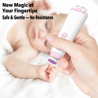 Coupe-ongles et lime à ongles électrique pour bébé en PVC, alimenté par USB, faible bruit, pour nouveau-nés, lime à ongles douce pour usage domestique