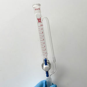 Corong Tetes Penyeimbang Tekanan Bergraduasi dari Kaca Borosilikat Tahan Bahan Kimia dengan Stopcock PTFE - Product Image 3