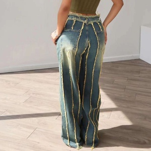 Nueva Llegada, Jeans de Pierna Ancha para Mujer, de Alta Calidad, Estilo Hip-Hop Urbano, Lavado Ácido, Desgastado, Tallas Grandes, Cintura Baja, Corte Holgado - Product Image 3