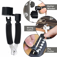 34Pcs Guitar Accessory Kit Guitar Picks Transposition Clamp Acoustic Guitar Strings Bridge Pins Bone Strings