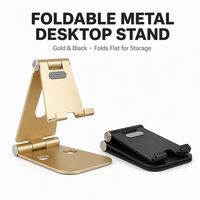 Support de téléphone pliable en aluminium en gros, réglable, rotatif à 270°, antidérapant, pour bureau, vente en gros, OEM usine, pour téléphones et tablettes