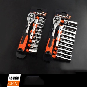 PROBON Kunci Pas Soket Ratchet, Alat Perbaikan Otomatis 12 Buah, Kunci Pas Hex Luar Multifungsi - Product Image 4