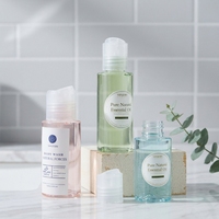 Bouteille vide en PET de 40 ml/50 ml/60 ml pour gel douche, shampoing et huile essentielle pour les soins de la peau et les liquides cosmétiques