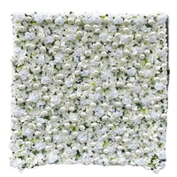 Mur de fleurs artificielles en soie 5D blanc avec support en tissu, toile de fond pour mariage, accessoires de studio, mur photo extérieur tendance