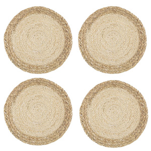 Bán Buôn Placemats Handmade Rơm Dệt Placemats Vòng Miếng Đệm Nơi Thảm Bàn Ăn Placemat - Product Image 1