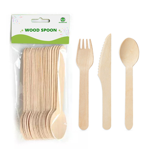 Commercio all'ingrosso all'ingrosso biodegradabile usa e getta tavola <span class=keywords><strong>in</strong></span> legno Eco Friendly personalizzato betulla posate <span class=keywords><strong>in</strong></span> legno - Product Image 3