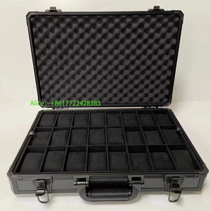Caja de Almacenamiento de Relojes de Lujo con 24 Ranuras y Asa, Estuche de Exhibición de Relojes Personalizado, Venta al por Mayor de Fábrica, Cajas y Estuches para Relojes de Alta Calidad - Product Image 6