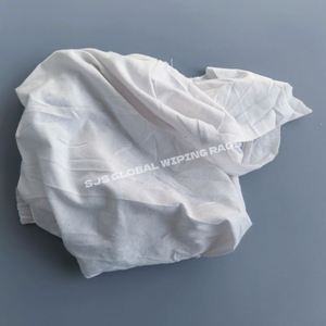 Chiffons en coton recyclé 100% coton, chiffons de t-shirt recyclés, chiffons de mécanicien en coton recyclé, chiffons de t-shirt blancs, essuie-tout - Product Image 1