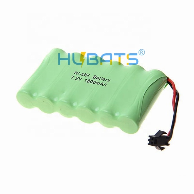 7.2V 1800mAh NI-MH Battery for Remote Control Electric Toy Boat Car Nimh Battery 7.2V AA Rechargeable Battery Pack with SM Plug