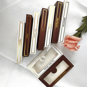 B1022 Großhandel Wimpern <span class=keywords><strong>box</strong></span> benutzer definierte Logo Druck Pappkarton Roségold Folie Stempel Schönheit falsche Wimpern Papier Verpackungs schachteln - Product Image 3