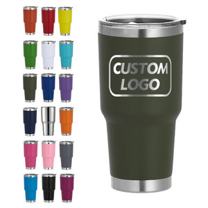 Custom logo 30oz Black Green Powder Coated Leak Proof Blank Vacuum <b>Insulated</b> Double Wall Traveling <b>Flask</b> Mug - Product Image 1