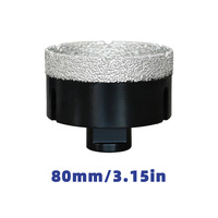 Broca de diamante soldada exclusiva transfronteriza de 80 mm M14 para amoladora angular, de China, para losas de mármol y hormigón