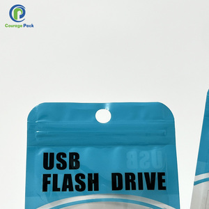 Personnalisé My OWN Design USB Câble Sac de Rangement Trois 3 Côté Joint Ziplock Fermeture Éclair Emballage Petits Sacs En Plastique - Product Image 6