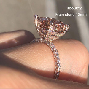 Anello Quadrato Grande da Donna, Elegante e di Lusso, Accessorio per Feste e Matrimoni, Idea Regalo - Product Image 4