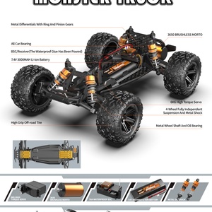 รถดริฟท์ SJY-HS10521 1/10 บลัชเลส ขับเคลื่อนสี่ล้อ 2.4g 4wd รีโมทคอนโทรล รถแข่งดริฟท์บังคับวิทยุ ของเล่นเด็ก ของขวัญ ความเร็ว 52 กม./ชม. 70 กม./ชม. - Product Image 5