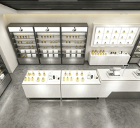 Meubles de présentation de parfums personnalisables, armoires modernes pour magasins de parfums, design de boutique de parfums de luxe