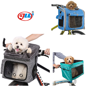 Panier de vélo <span class=keywords><strong>pour</strong></span> <span class=keywords><strong>chien</strong></span>, <span class=keywords><strong>sac</strong></span> de transport <span class=keywords><strong>pour</strong></span> animaux de compagnie, siège de voiture <span class=keywords><strong>pour</strong></span> chat avec corde de sécurité, sangle d'épaule réglable, panier de vélo portable respirant - Product Image 1
