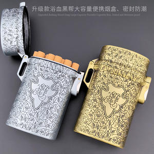 Accessori per Fumatori di Design di Lusso, Custodia per Sigari Impermeabile, Elegante e Personalizzata in Metallo per Uomo con Cordino - Product Image 2